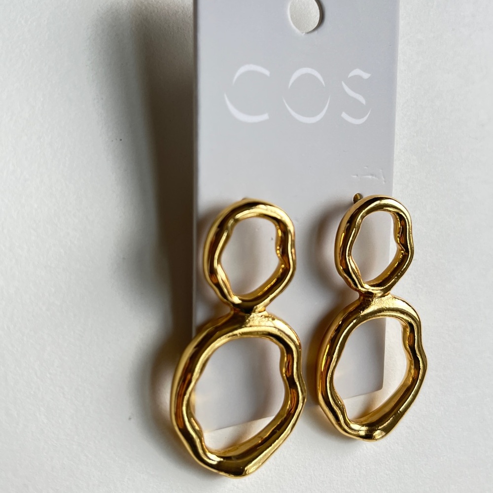 COS Gold-Tone Abstract Earrings - Picture 2 of 3